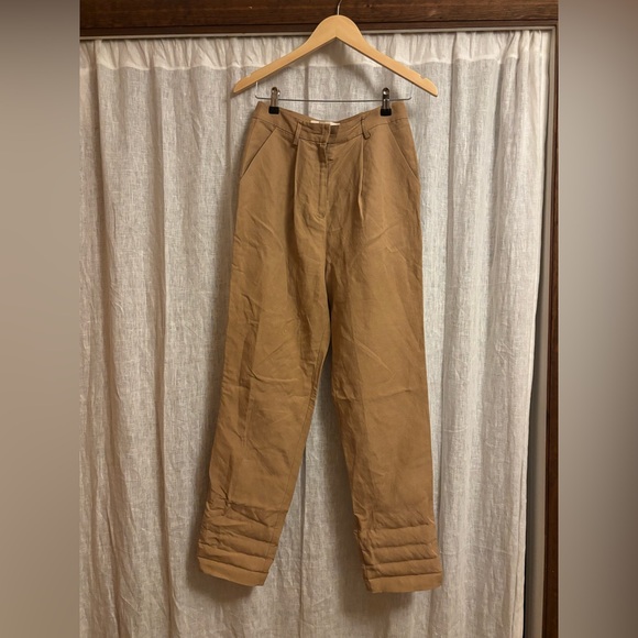 Mara Hoffman Tan Straight Leg Pants - Picture 1 of 6